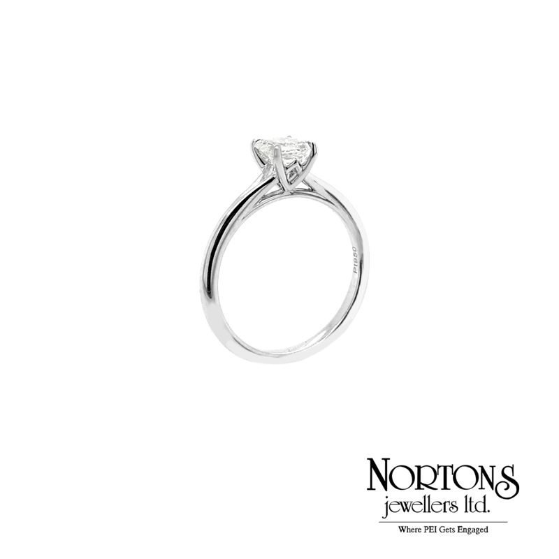 Platinum 1.01 Carat Emerald Cut Forevermark Diamond Ring Nortons