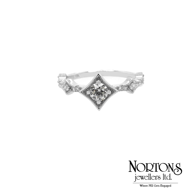 18 Karat White Gold Forevermark .25 Carat Diamond Ring Nortons
