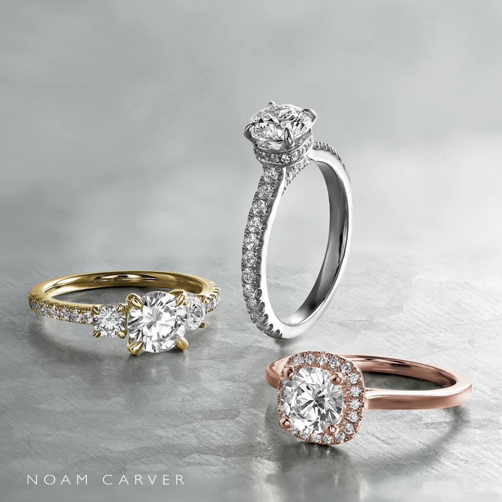 Which metals can be used in an engagement ring?