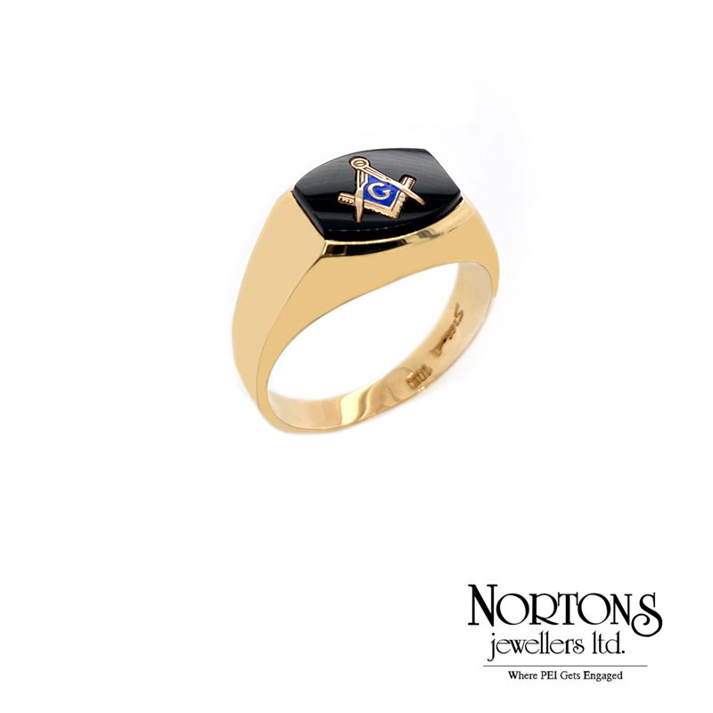 10 Karat Yellow Gold Masonic Ring