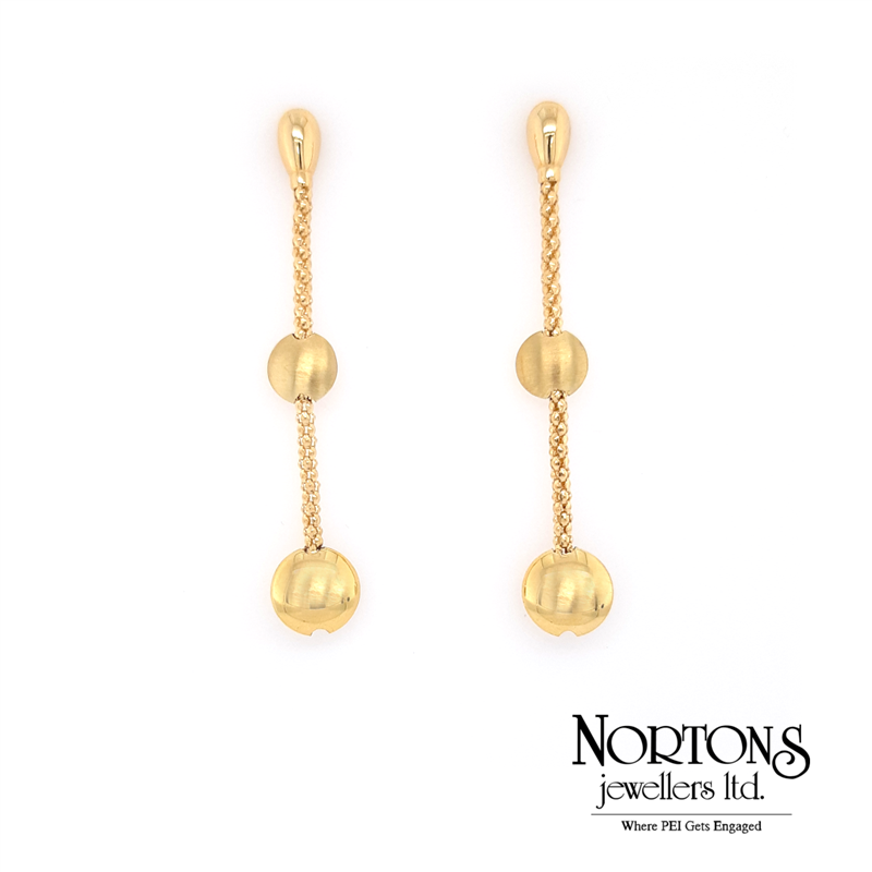 14 karat gold drop earrings discount